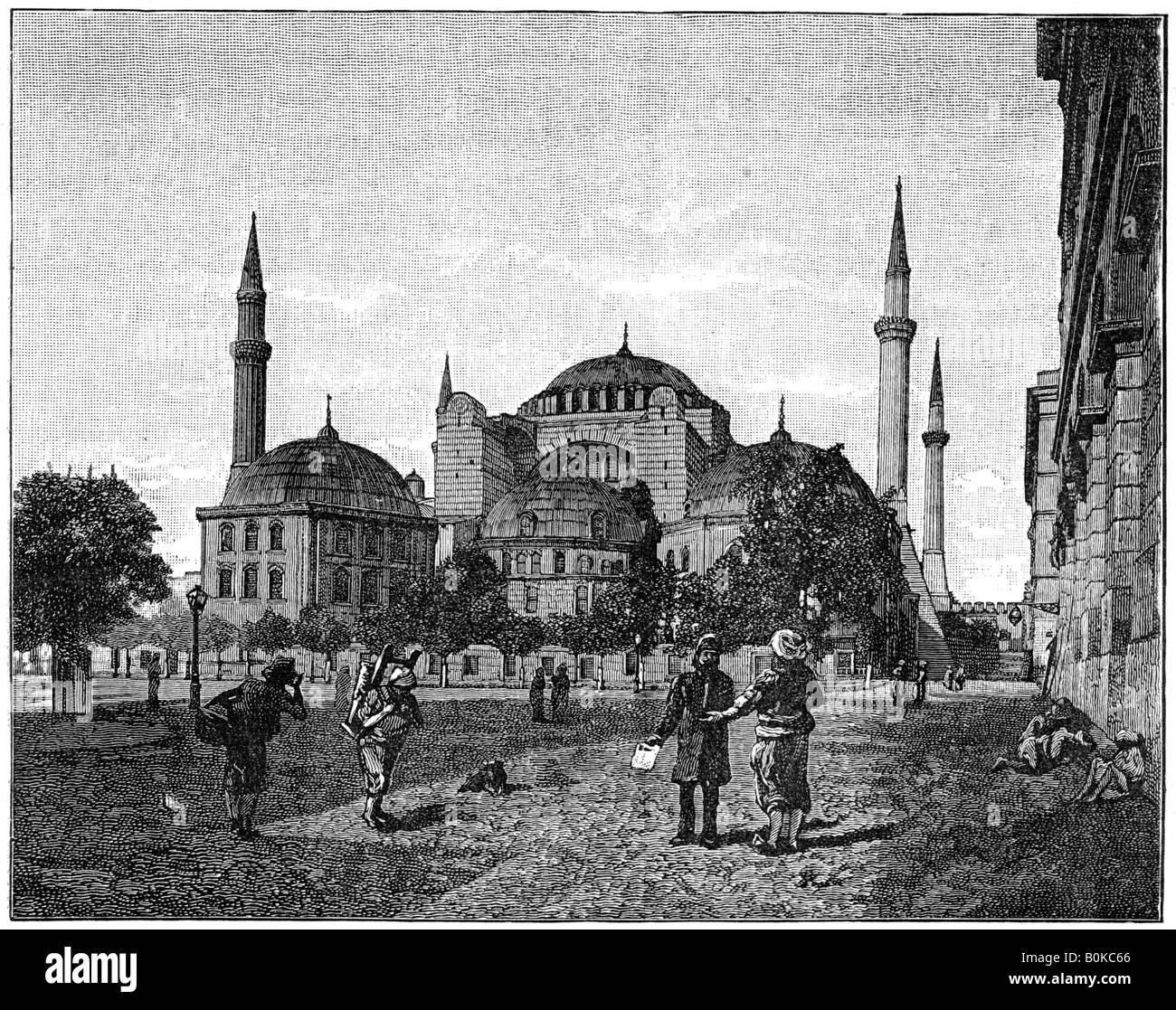 "La moschea di Santa Sofia, Costantinopoli", 1900. Artista: sconosciuto Foto Stock