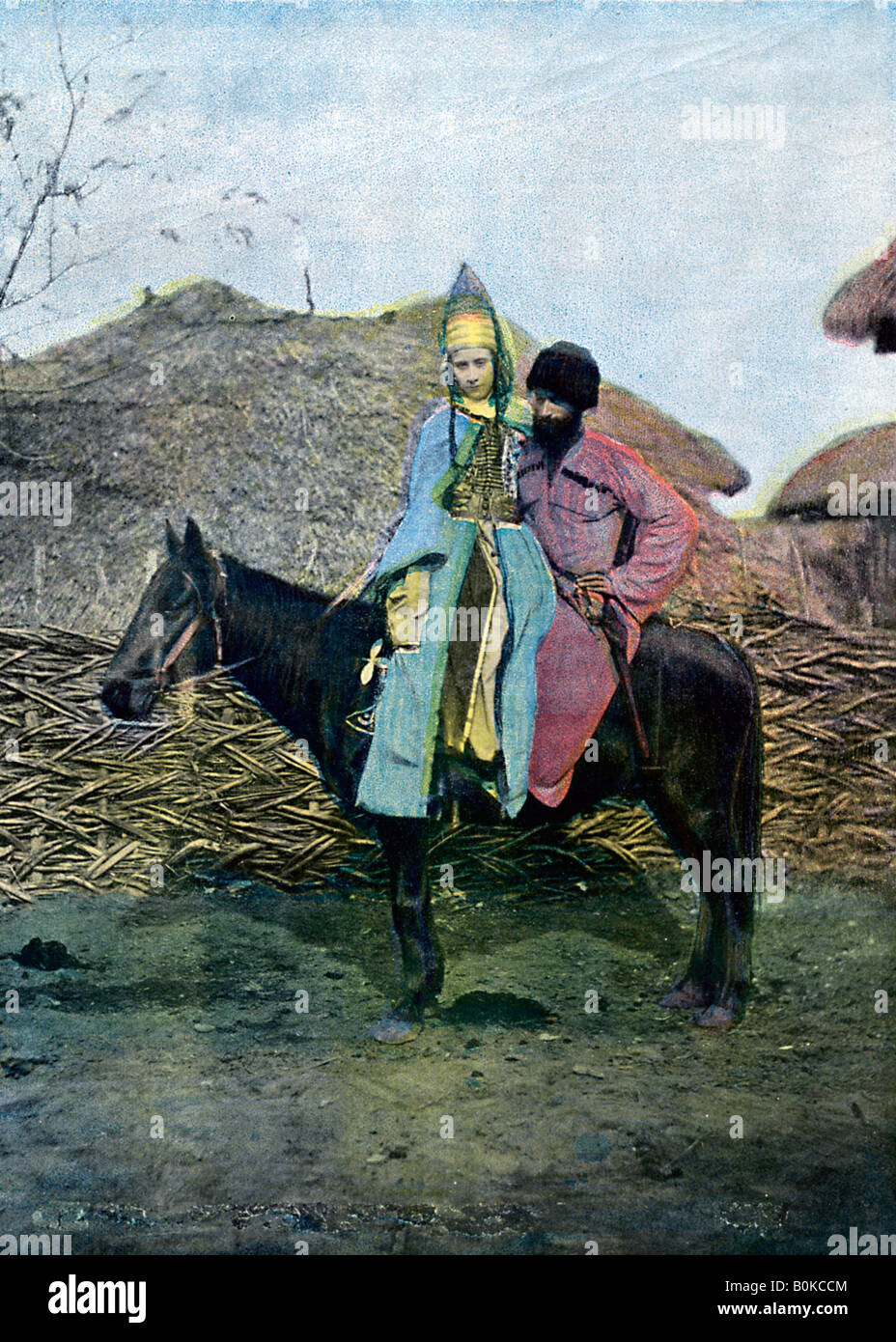 Kabardin giovane su un viaggio, c1890. Artista: sconosciuto Foto Stock