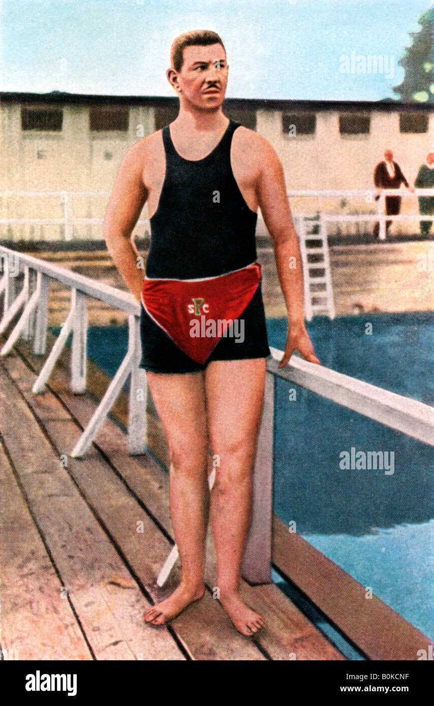 Emil Rausch, Tedesco nuotatore, Giochi Olimpici, St Louis, USA, 1904, (1936). Artista: sconosciuto Foto Stock