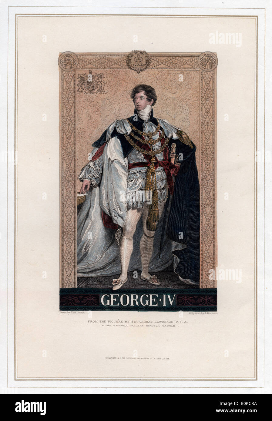 George IV Re di Gran Bretagna e Irlanda.Artista: Un Krausse Foto Stock