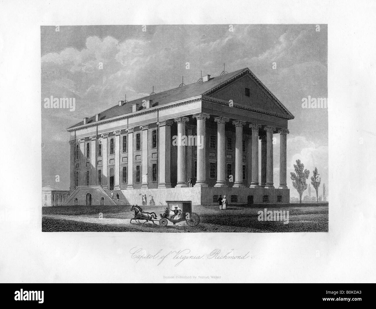 Capitol di Virginia, Richmond, Stati Uniti d'America, 1855. Artista: sconosciuto Foto Stock