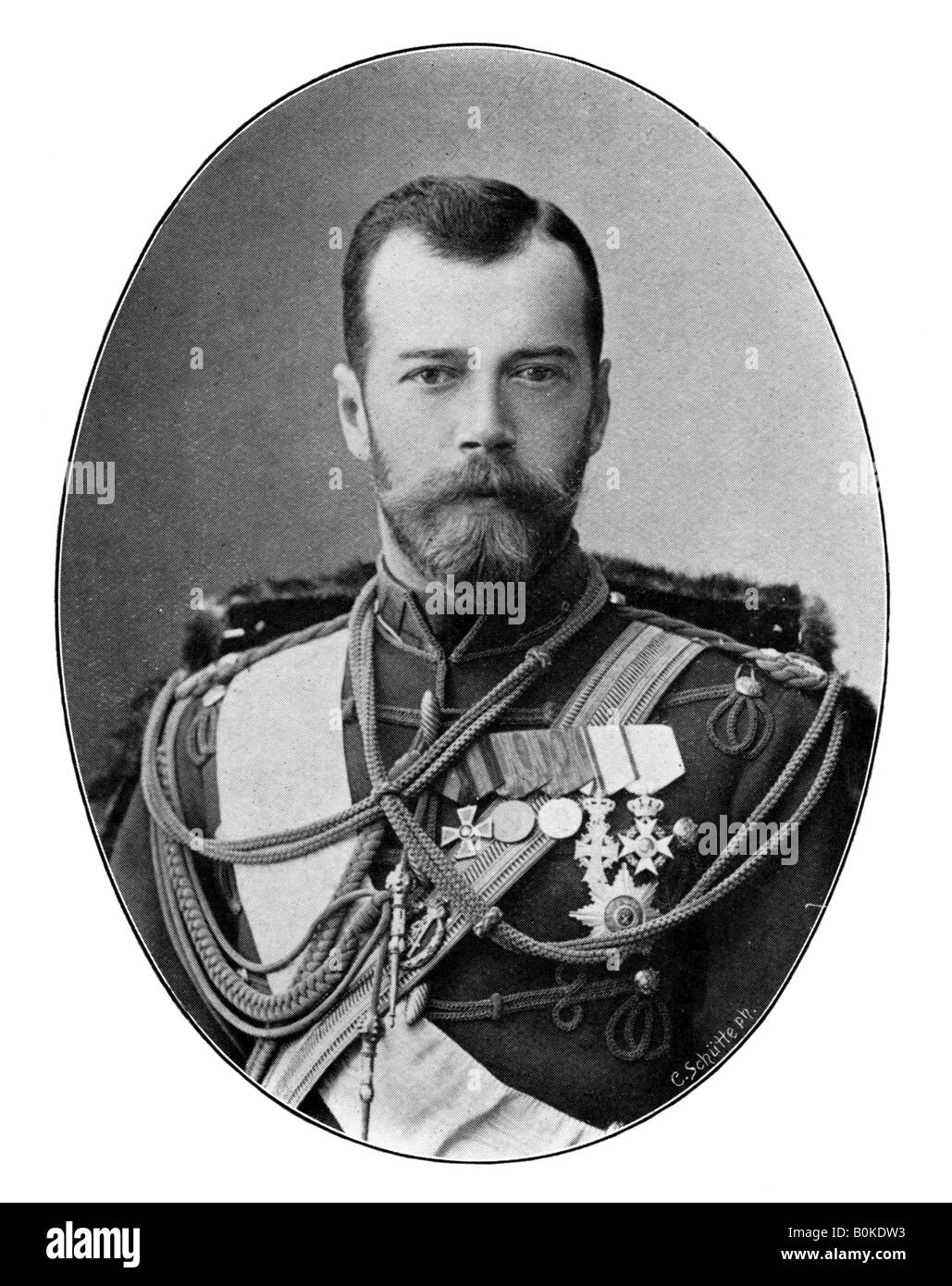 Lo Zar Nicola II di Russia, 1901.Artista: C Schutte Foto Stock