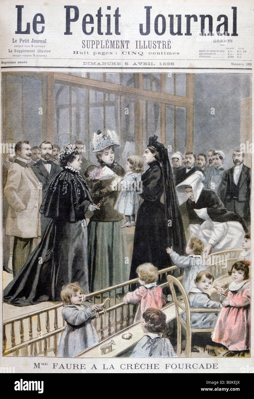Madame Faure a La Creche Fourcade, Francia, 1896. Artista: Oswaldo Tofani Foto Stock