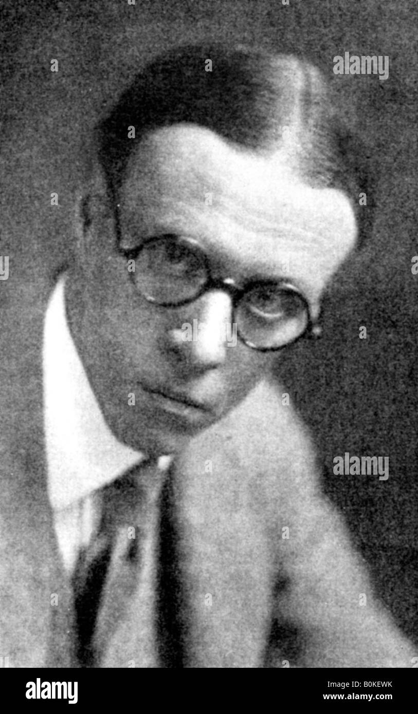 'Sinclair Lewis', autore di Main Street & Babbit!, romanziere americano, 1923.Artista: Emil Otto Hoppe Foto Stock