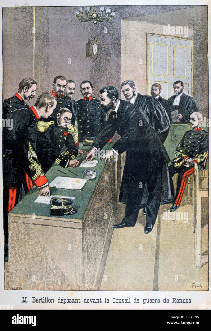 Alphonse Bertillon, applicazione della legge francese officer, 1899. Artista: Oswaldo Tofani Foto Stock