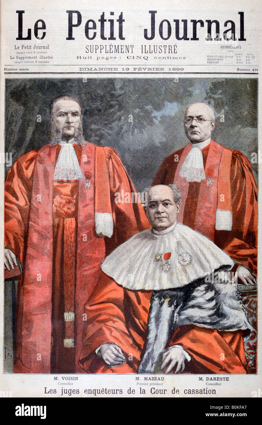 I giudici della corte suprema di appello, Francia, 1899. Artista: Oswaldo Tofani Foto Stock