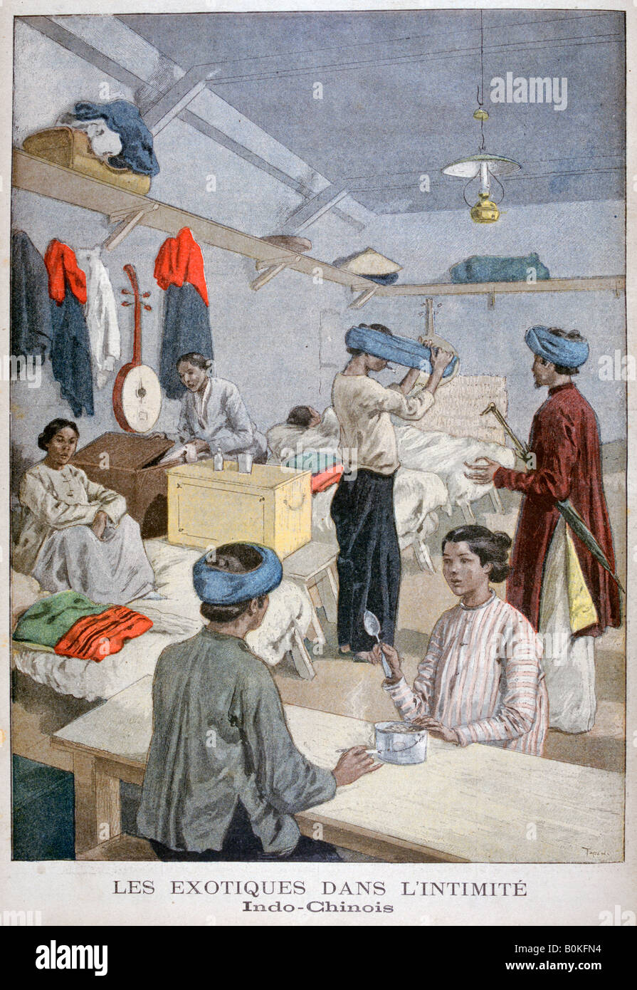 Indocina mostra, Esposizione Universale del 1900, Parigi, 1900. Artista: Oswaldo Tofani Foto Stock