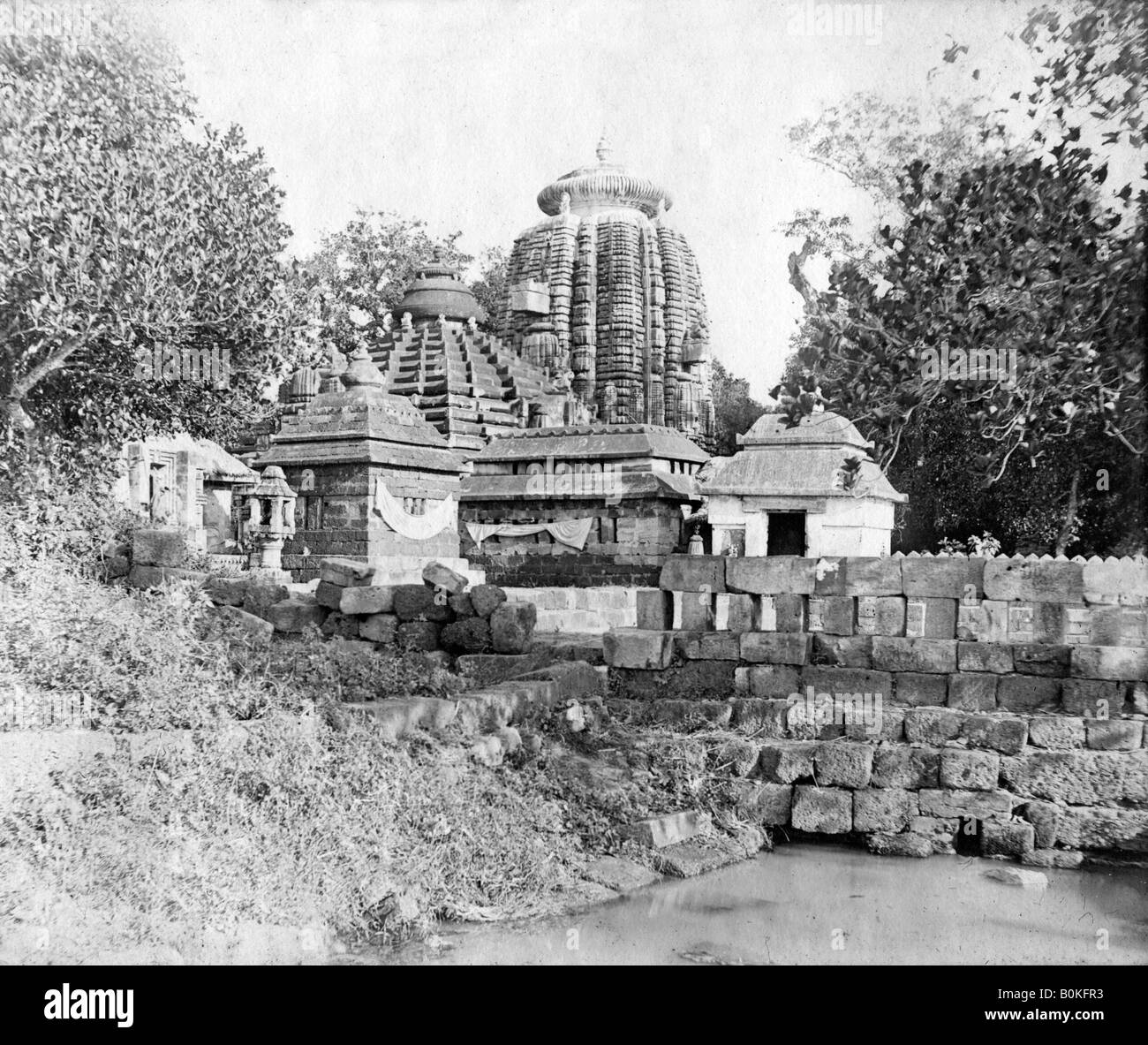 Tempio Lingaraj, Bhubaneswar, Orissa, India, 1905-1906. Artista: FL Peters Foto Stock