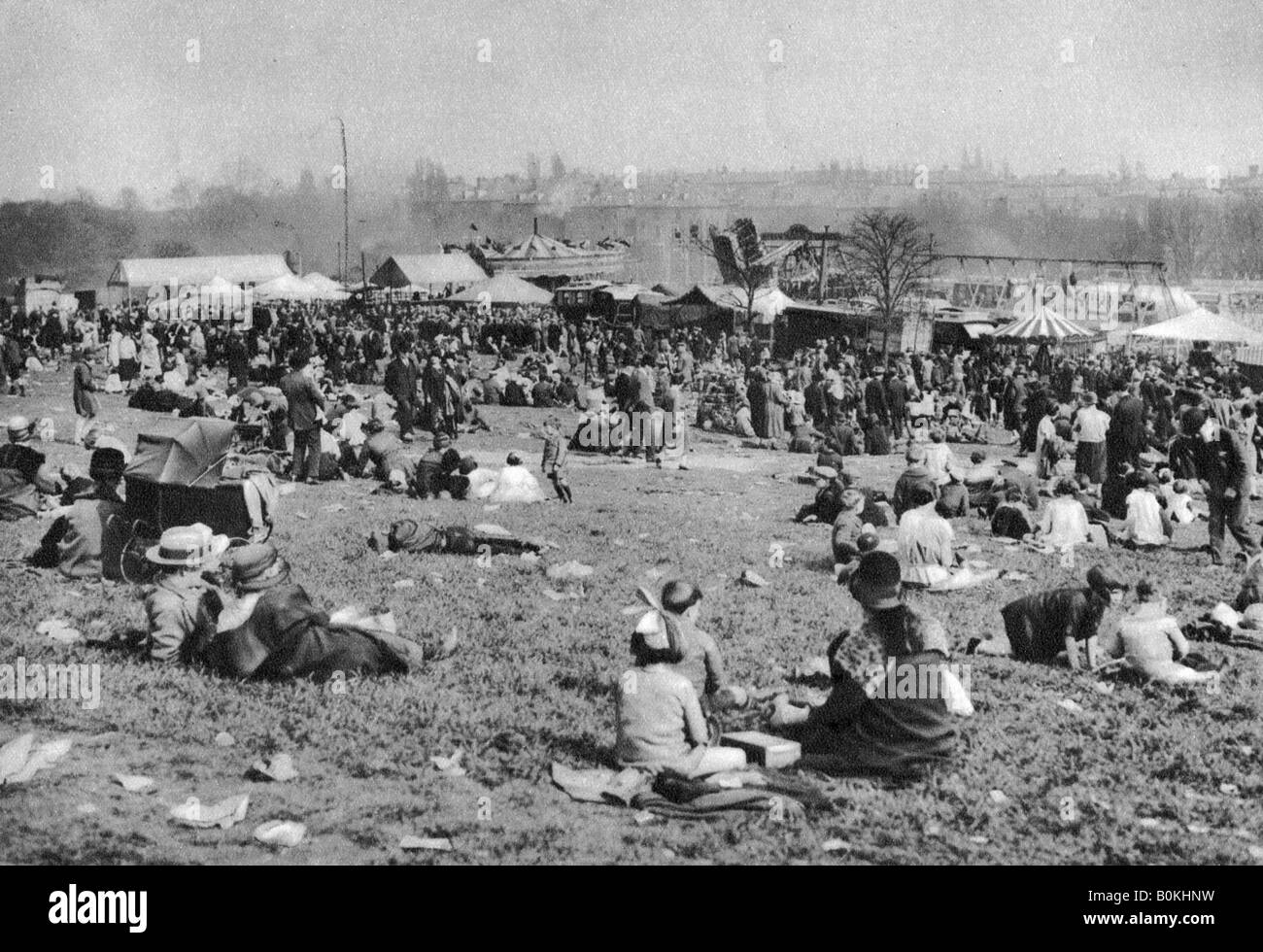 Londra bank holiday carnival, Hamstead Heath, Londra, 1926-1927.Artista: McLeish Foto Stock