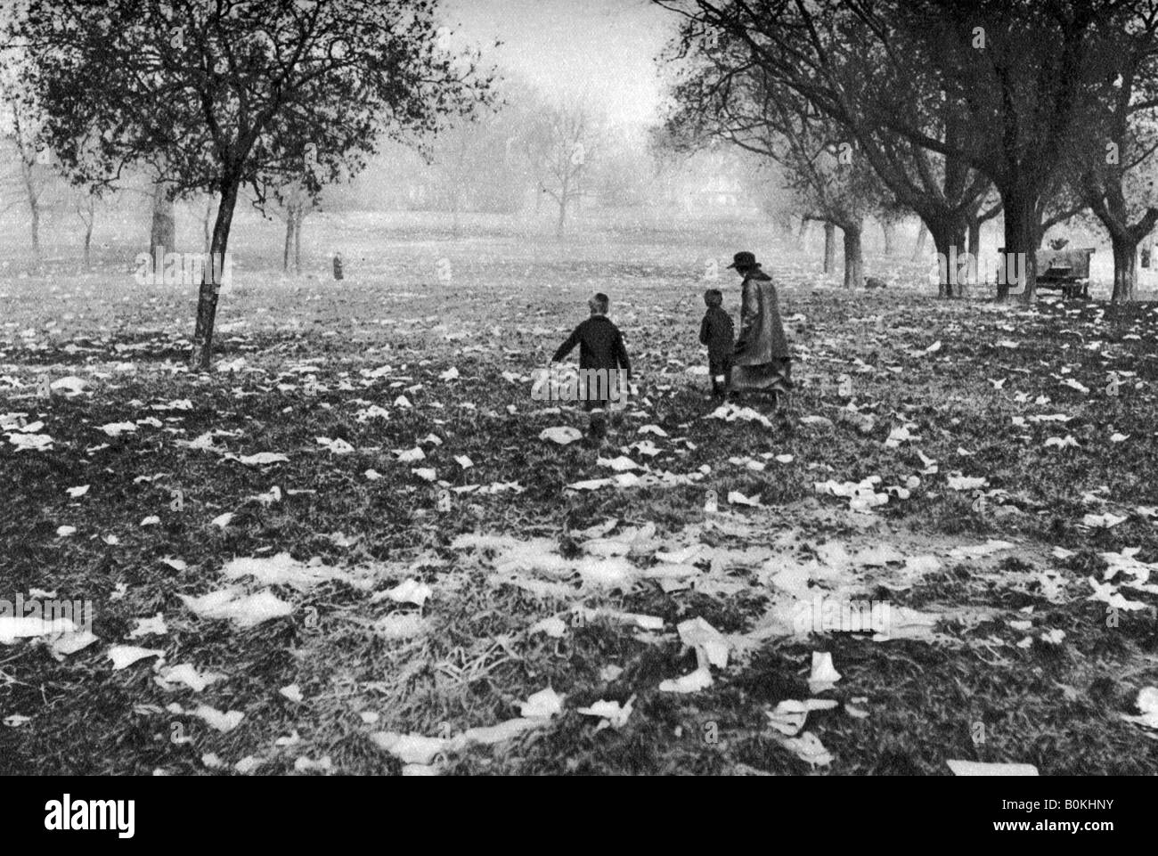 I rifiuti sinistra Hamstead Heath dopo un bank holiday, Londra, 1926-1927. Artista: sconosciuto Foto Stock