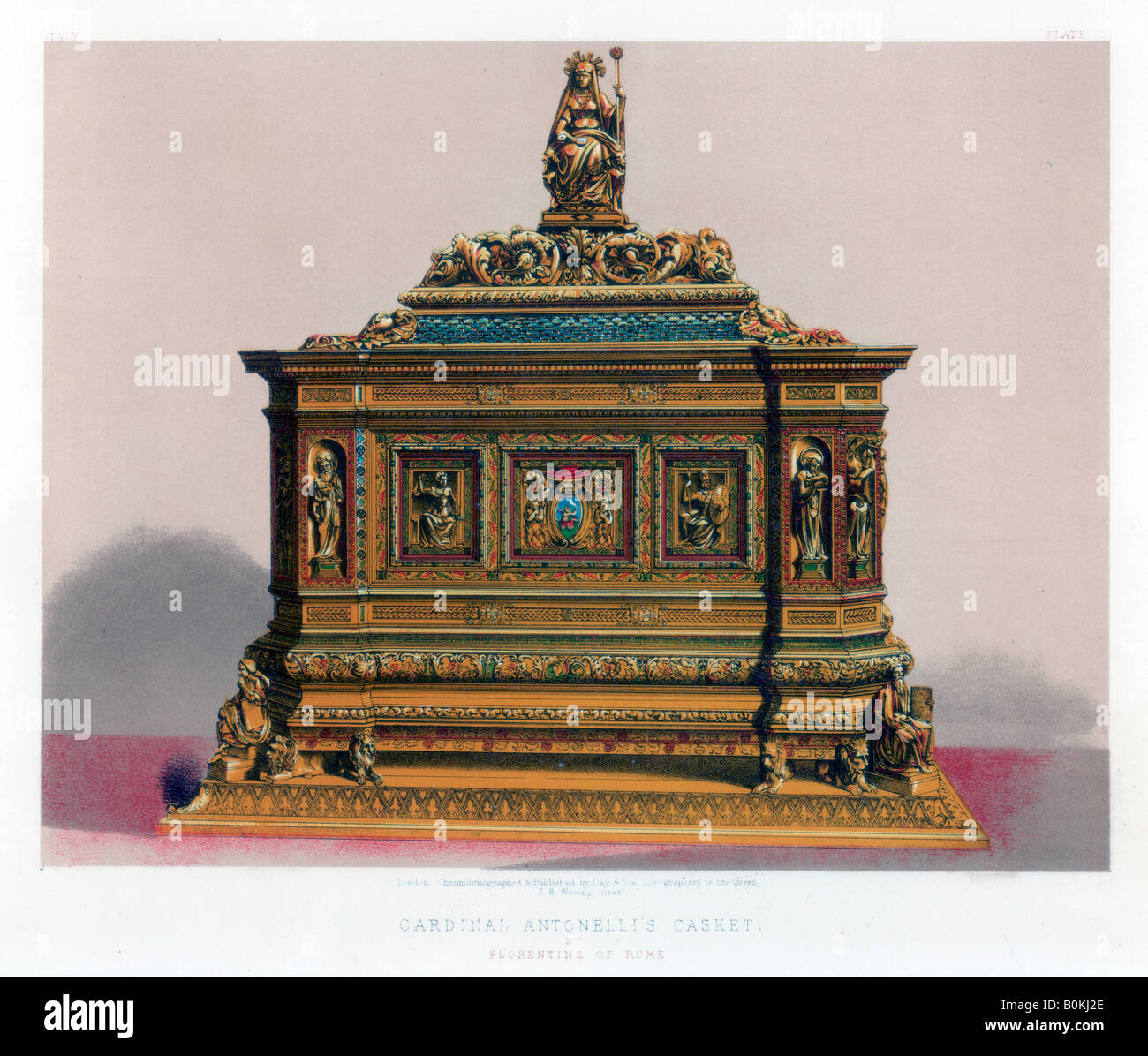 "Il Cardinale Antonelli scrigno dell' ottocento.Artista: John Burley Waring Foto Stock