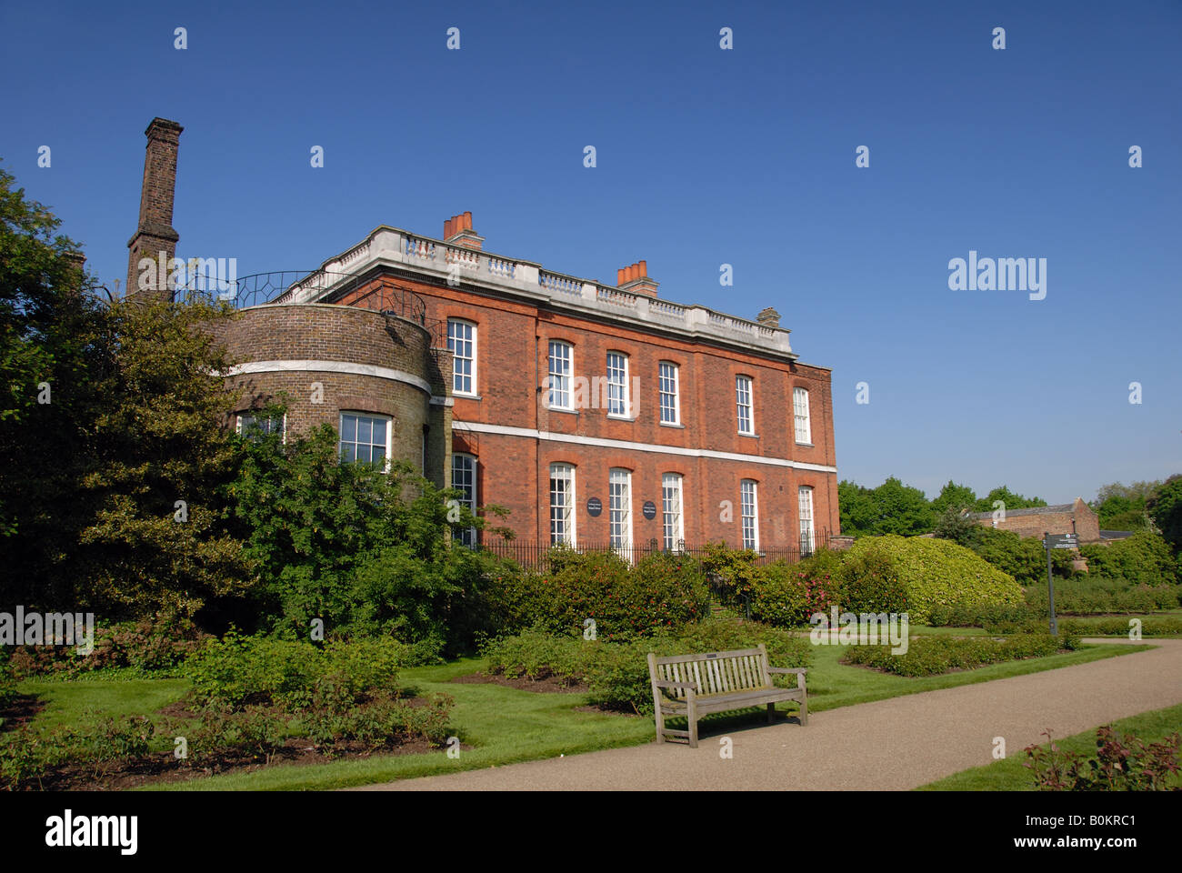 La parte posteriore di Ranger's House (Casa del Wernher Collection) a Greenwich, London, Regno Unito Foto Stock