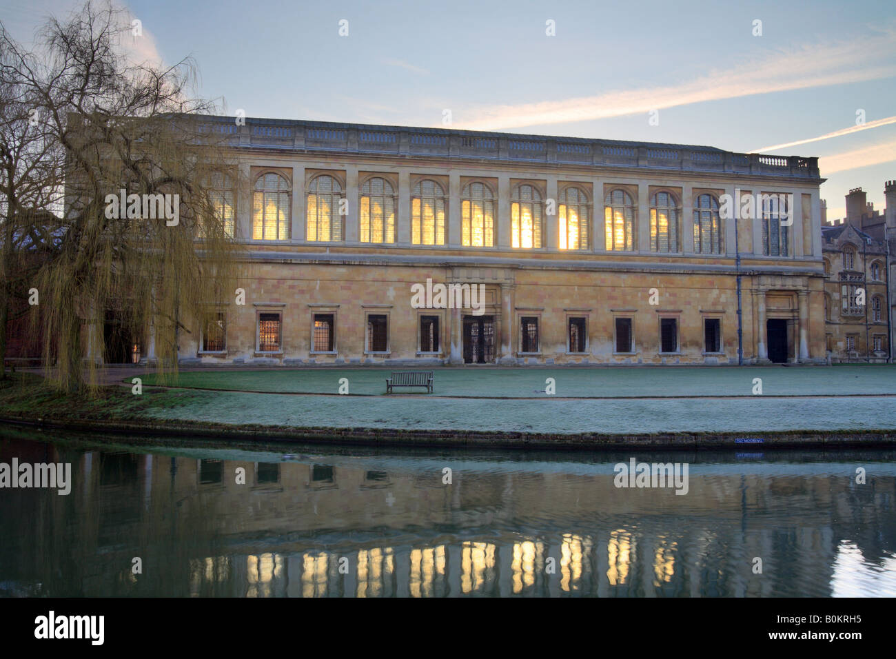 Trinity College 'Wren Library' e il fiume Cam, "l'Università di Cambridge' Foto Stock