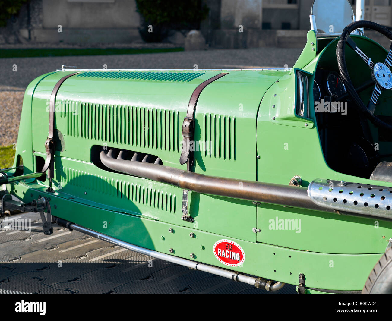 British Racing Green era la formula uno F1 auto auto singolo sedile automobile classic vintage veterano Foto Stock