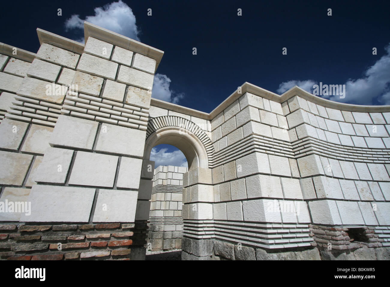 La Basilica a Pliska, Bulgaria, Europa Foto Stock