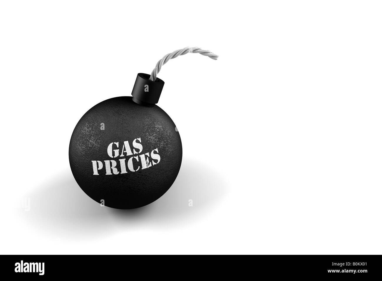 Bomba di gas immagine concettuale per esplodere i prezzi del gas Foto Stock