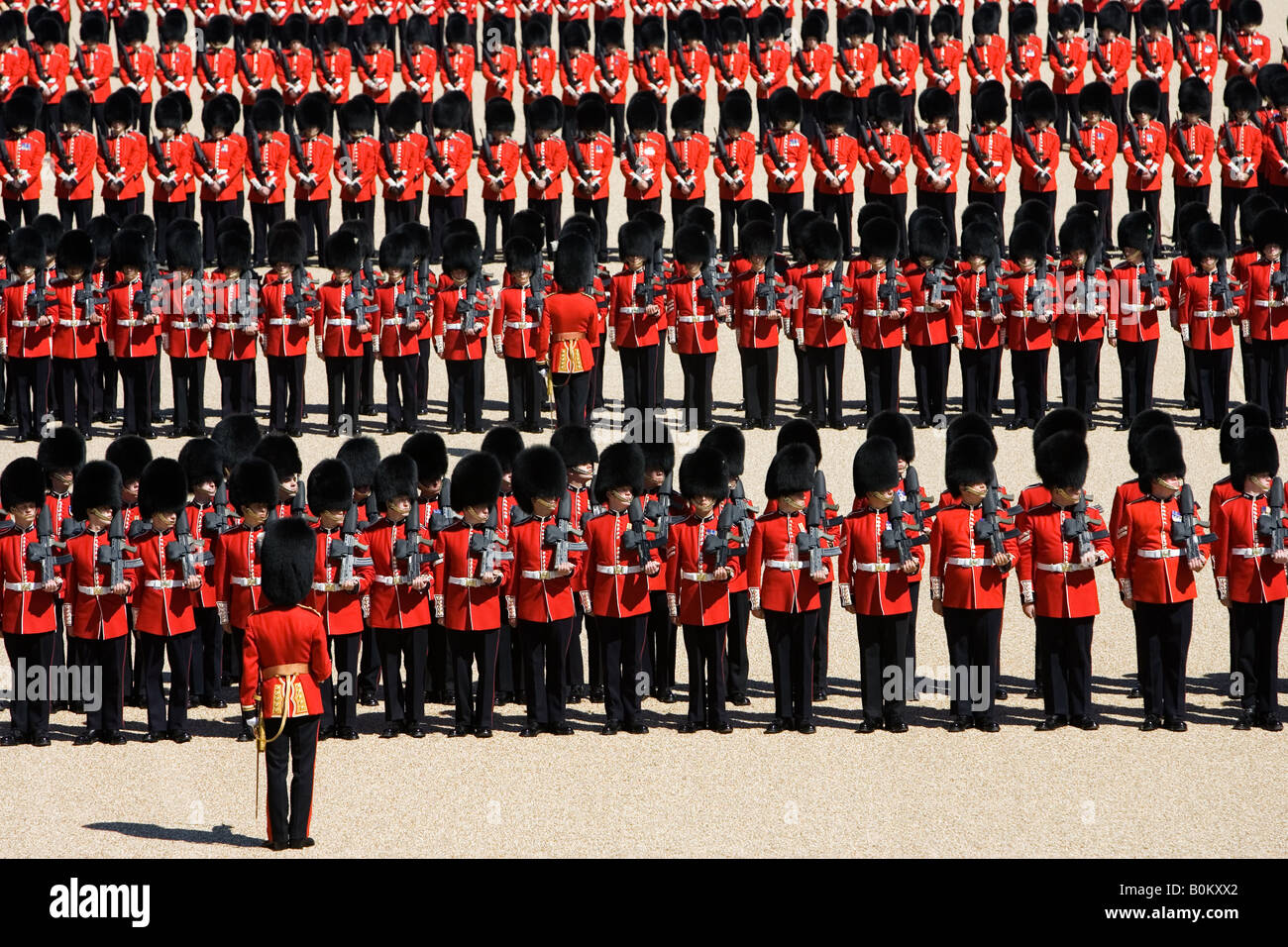 Trooping il colore parade London Regno Unito Foto Stock