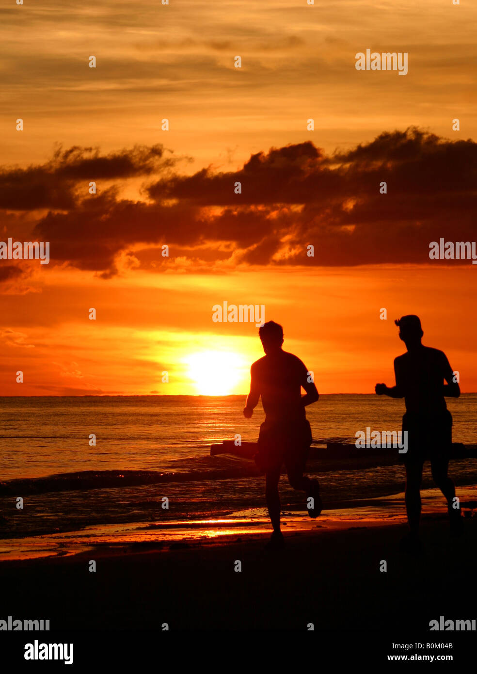 Esecuzione al tramonto Foto Stock