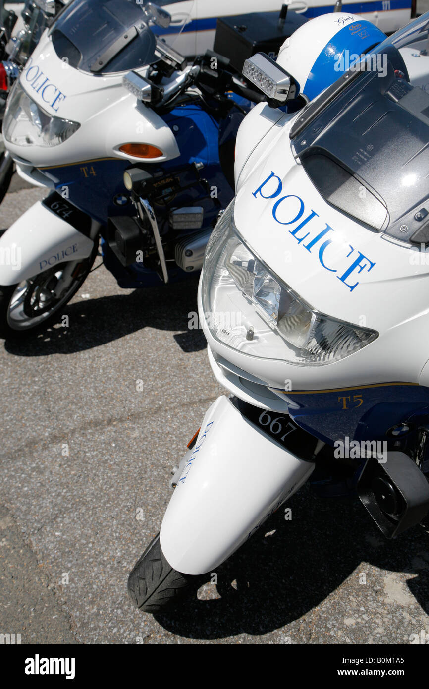 La polizia di motocicli, Washington DC, Stati Uniti d'America Foto Stock