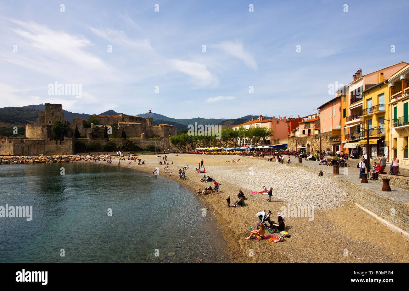 Incantevole Villaggio Seaport di collioure Francia Foto Stock