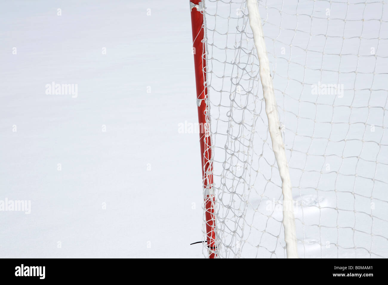 Obiettivo post net nella neve Foto Stock