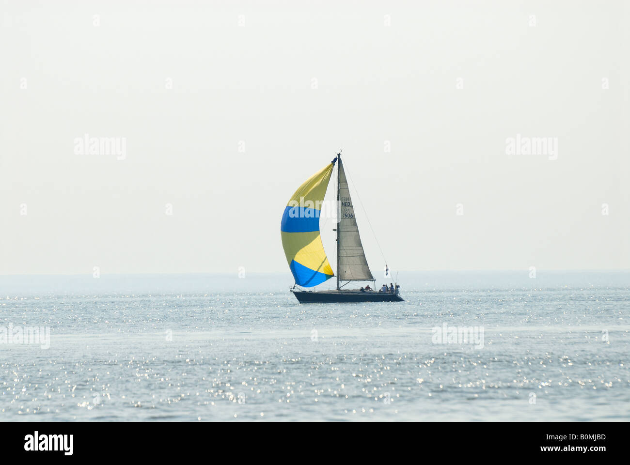 Sailing yacht in mare Foto Stock
