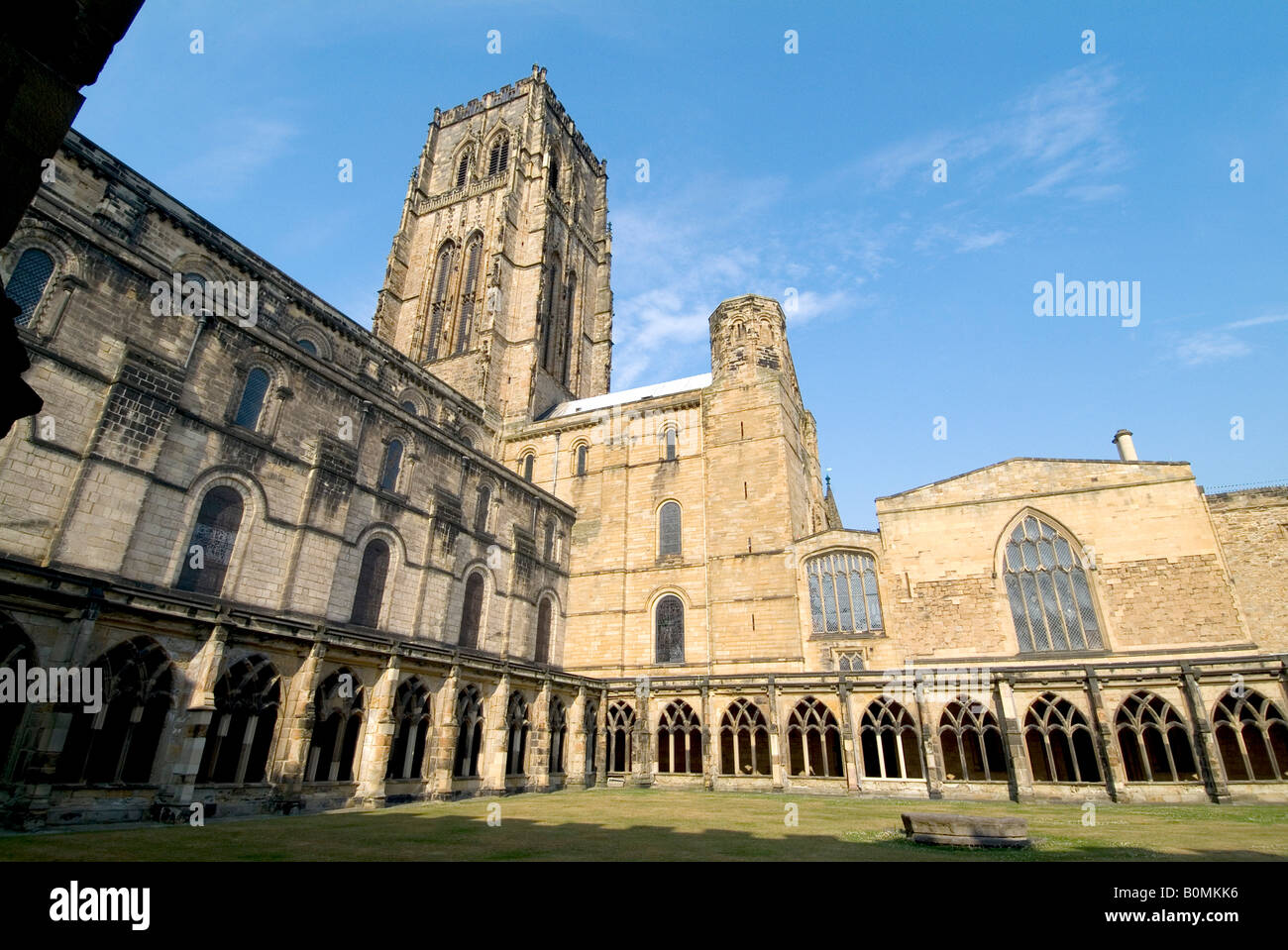 Chiostro della Cattedrale di Durham, County Durham, Inghilterra. Foto Stock