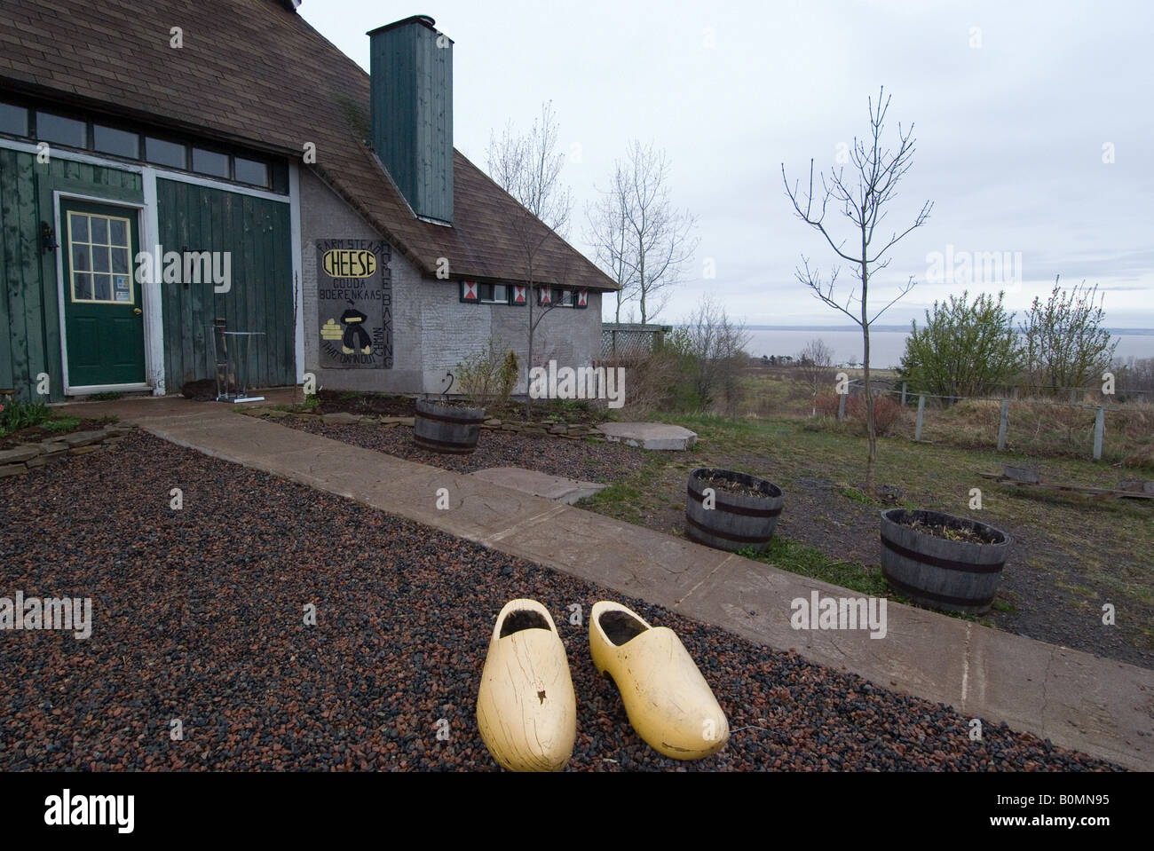 Che il formaggio Olandese la fabbrica e il negozio, vicino alla Baia di Fundy, Nova Scotia, Canada. Foto Stock