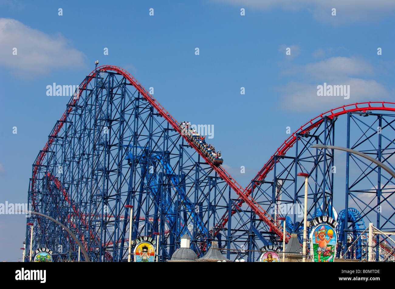 La Pepsi Max Big One a Pleasure Beach di Blackpool in Lancashire Foto Stock