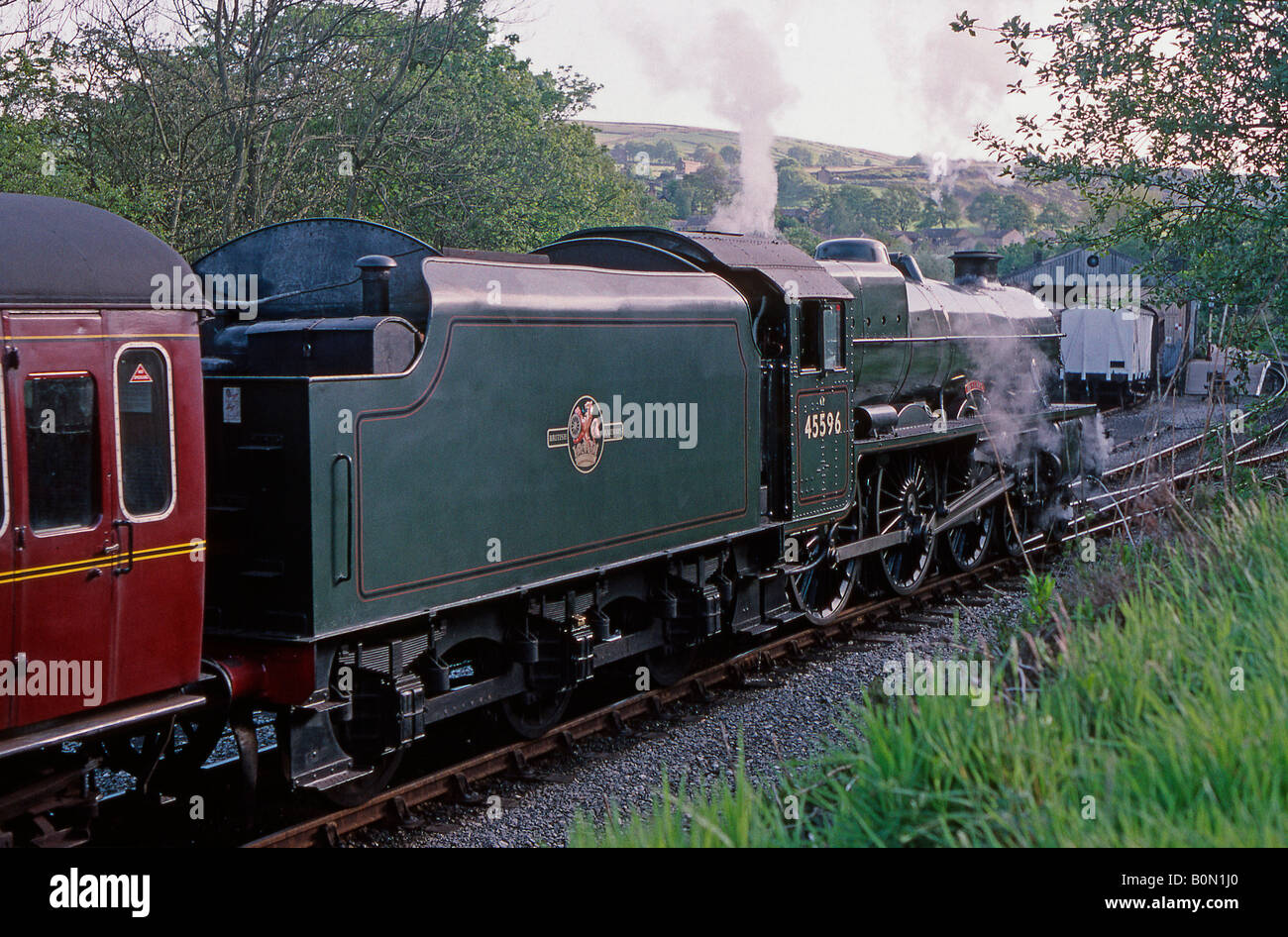 Locomotiva a vapore LMS 5596, British Railways 45596, Bahamas Foto Stock