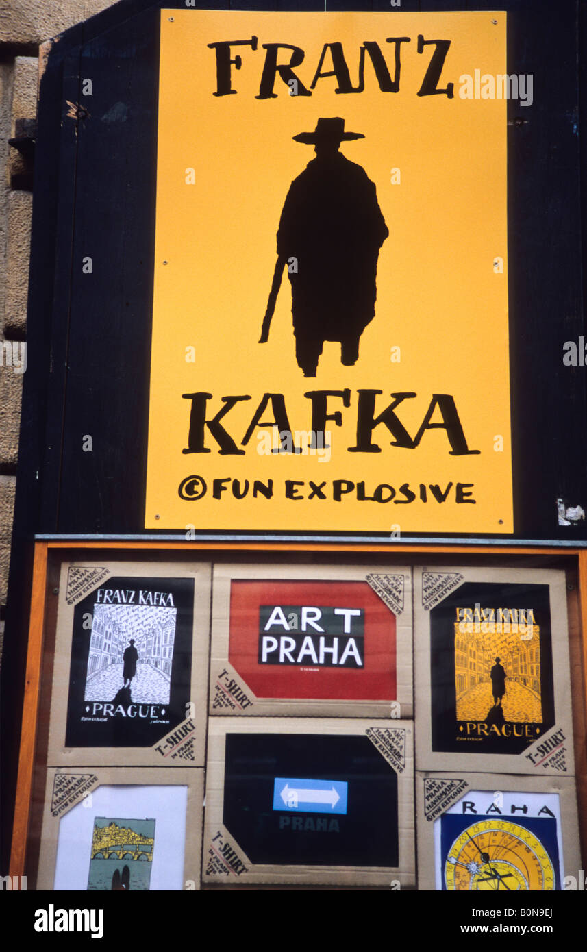 Kafka souvenir, Praga, Repubblica Ceca Foto Stock