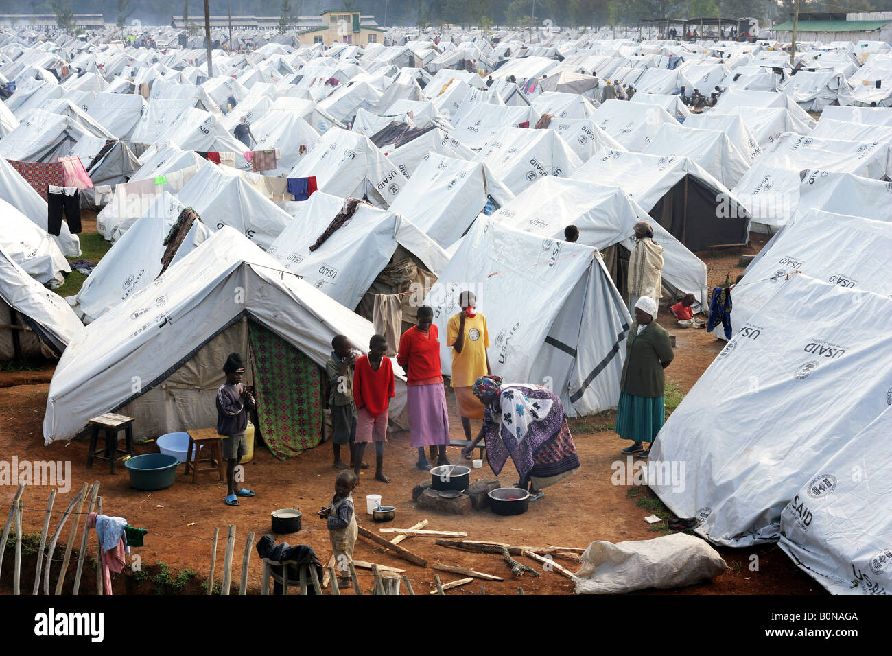 Keniote Refugee Camp di massa mostra a Eldoret Foto Stock