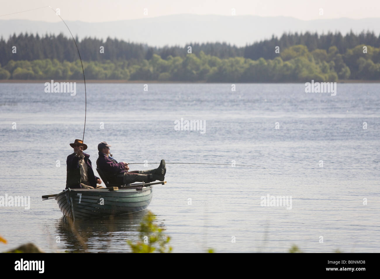 Gone Fishin sul Lago di Menteith Foto Stock