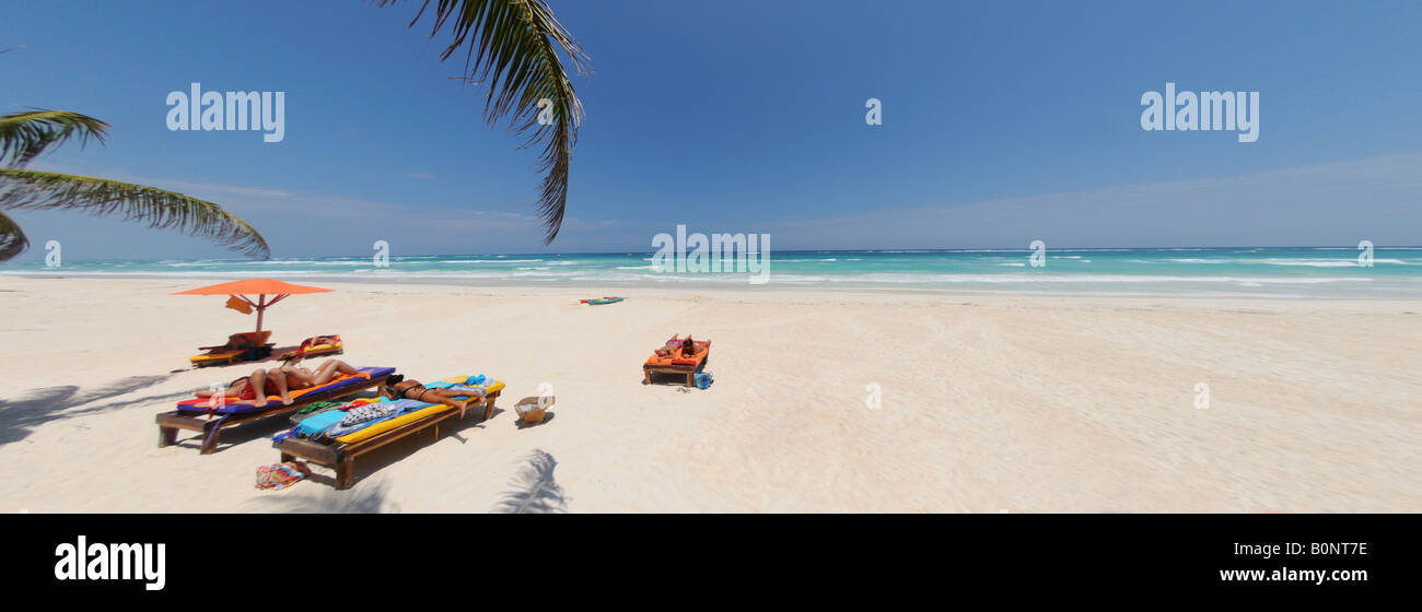 Spiaggia di Tulum in Messico Foto Stock