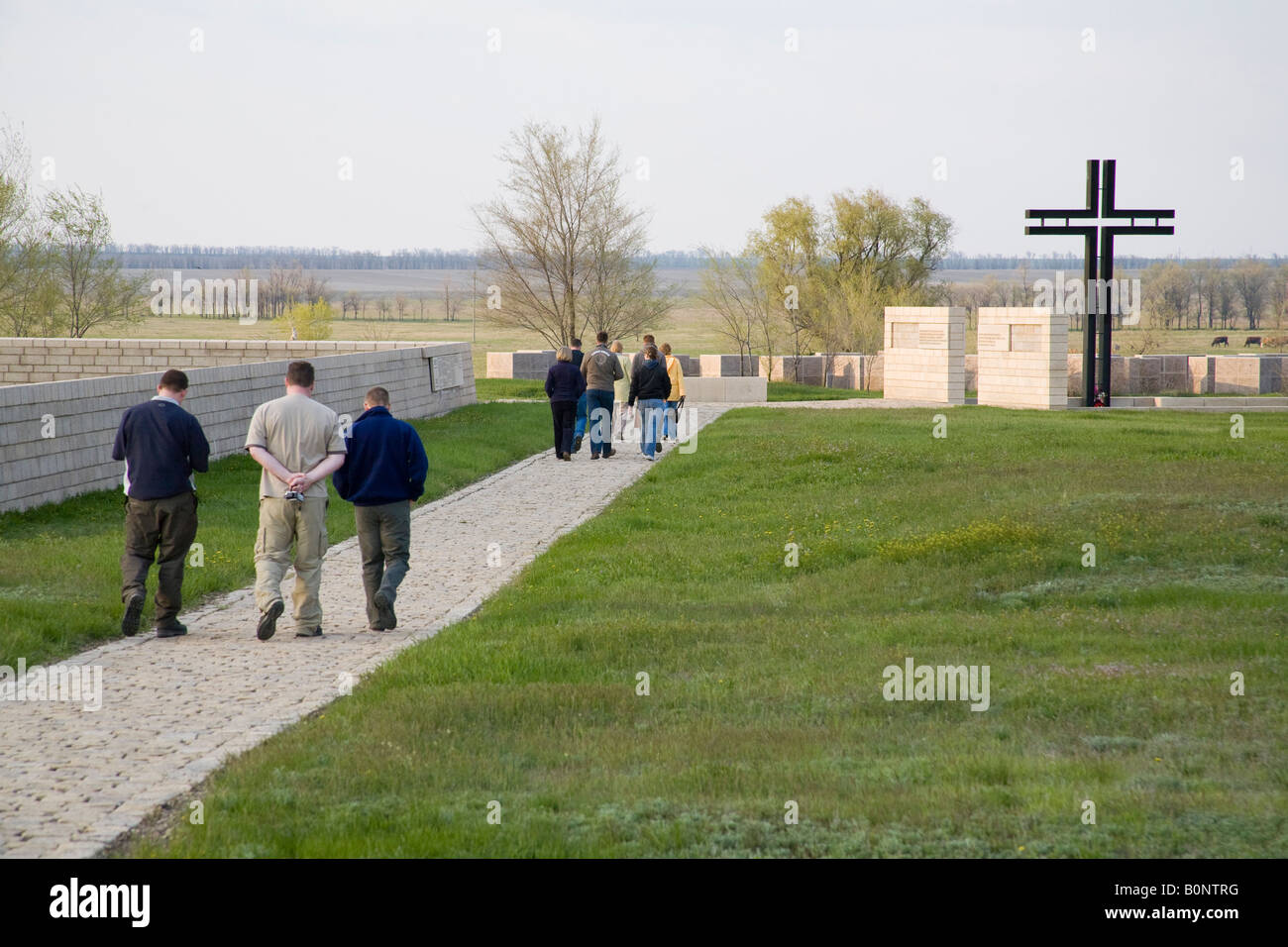 Cimitero militare tedesco a Rossoschka west di Volgograd (ex Stalingrad), Russia, Federazione russa Foto Stock