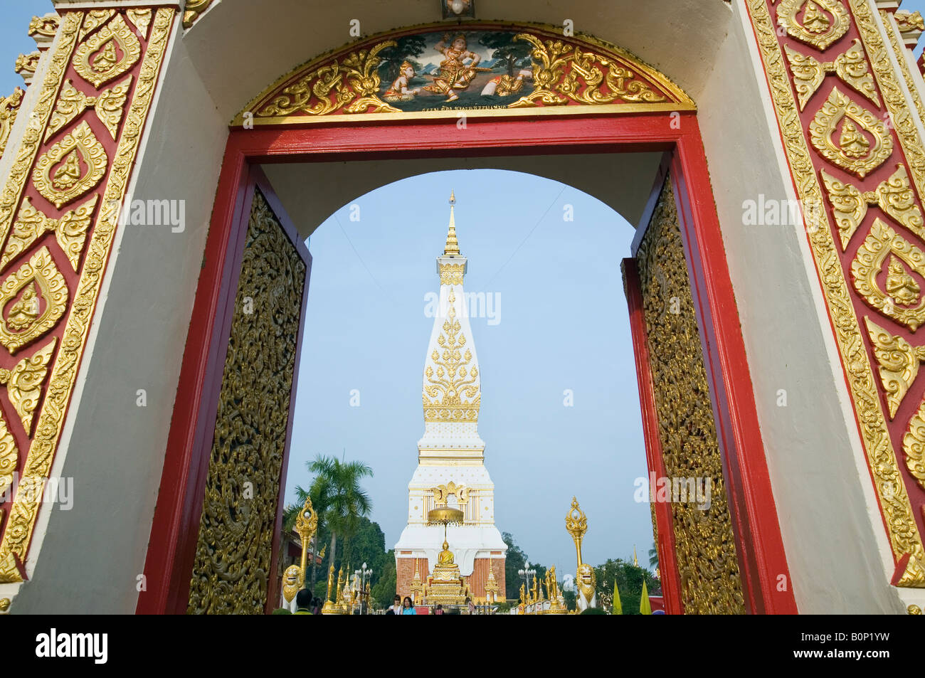 Wat Phra That Phnom - che di Phnom, Nakhon Phnom provincia, Thailandia Foto Stock