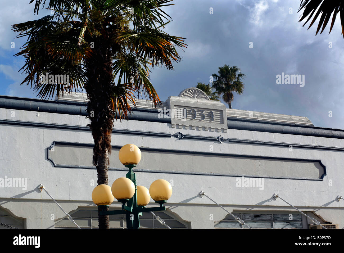 Edificio Art Deco in Napier, Hawke's Bay, Nuova Zelanda Foto Stock