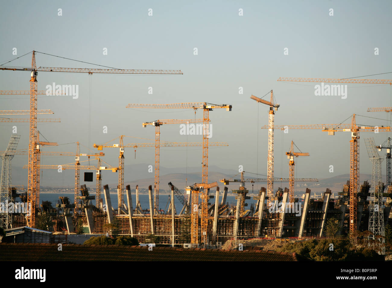 Il stadio Green Point di Città del Capo in Sud Africa, in costruzione per la coppa del mondo di calcio 2010. Foto Stock