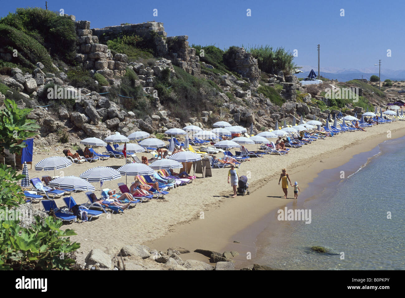 Spiaggia di lato, Turchia Foto Stock