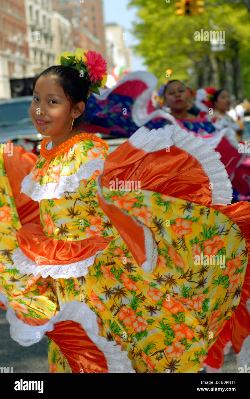 Gli americani messicani in Cinco de Mayo Parade di New York Foto Stock