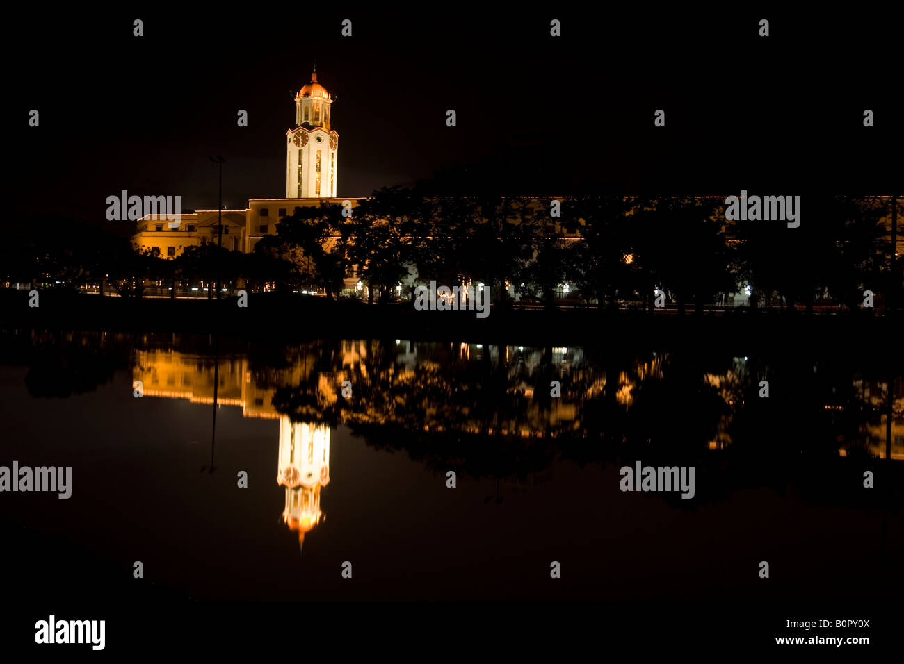 Manila della Torre del Municipio all'alba Foto Stock