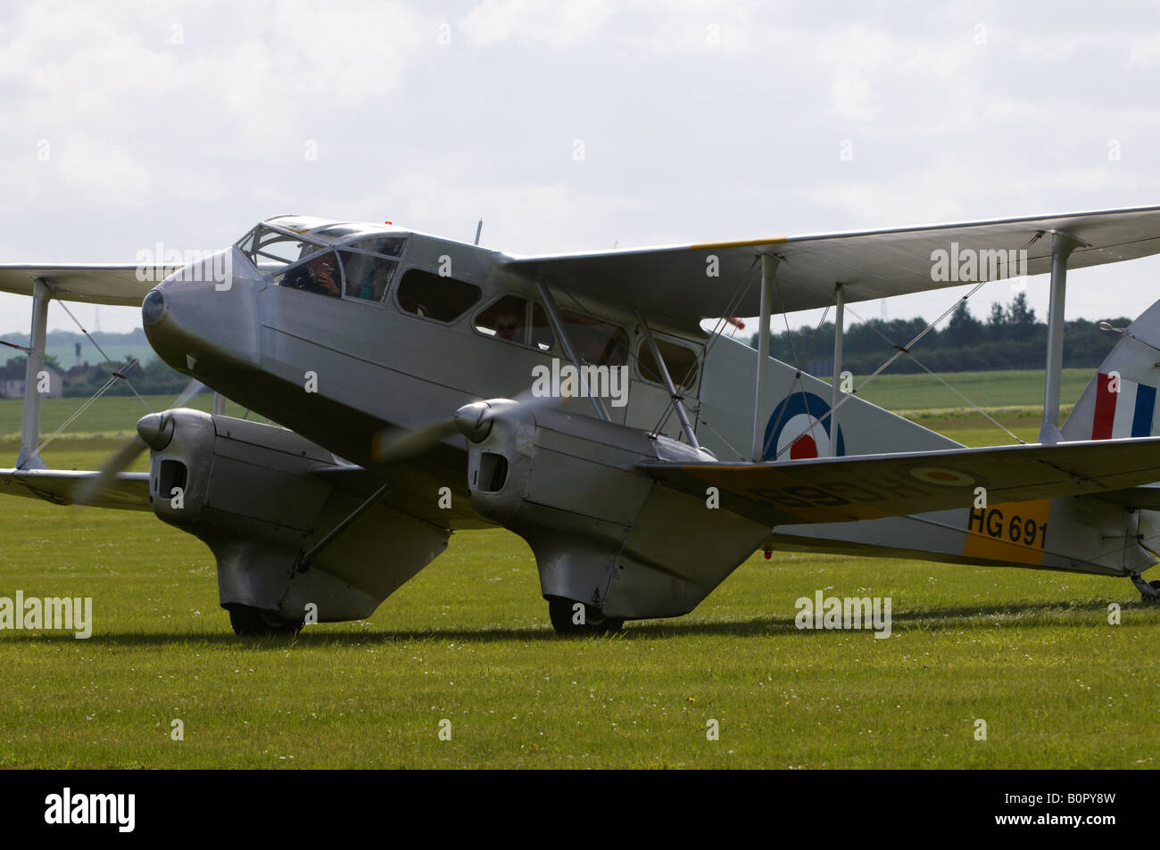 De Havilland DH-89un drago Rapide molla di Duxford Air Show 2008 voli di piacere Foto Stock