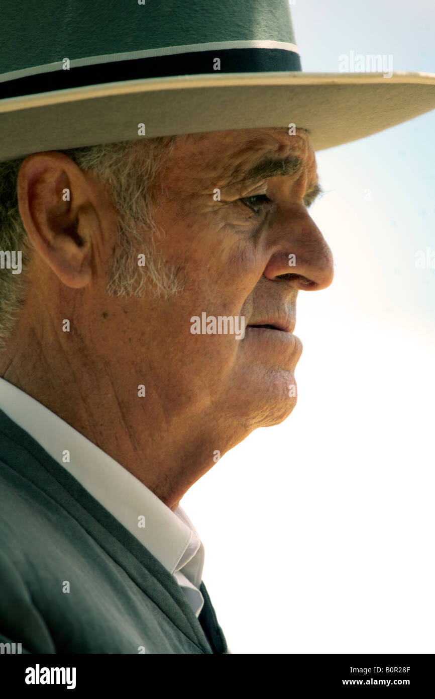 Ritratto di uomo spagnolo in costume tradizionale, Jerez de la Frontera, Andalusia, Spagna Foto Stock