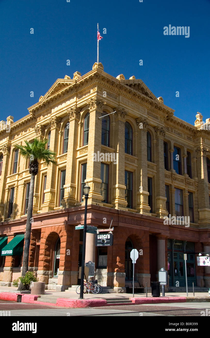 Era Vittoriana edificio nel filamento Quartiere di downtown Galveston Texas Foto Stock