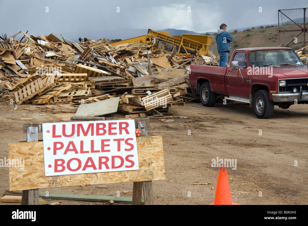Materiale di costruzione del riciclaggio alla contea di Ada discarica a Boise Idaho Foto Stock