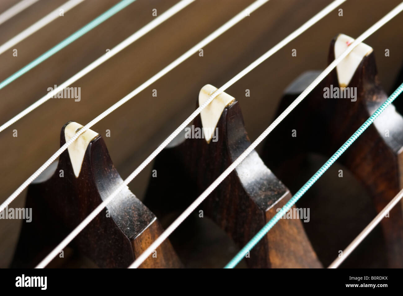 Close up Guzheng, o gu zheng Foto Stock