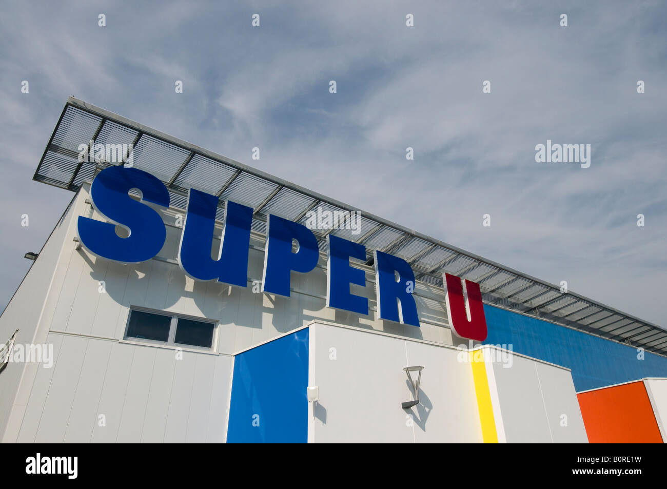 'Super U' store segno, Francia. Foto Stock