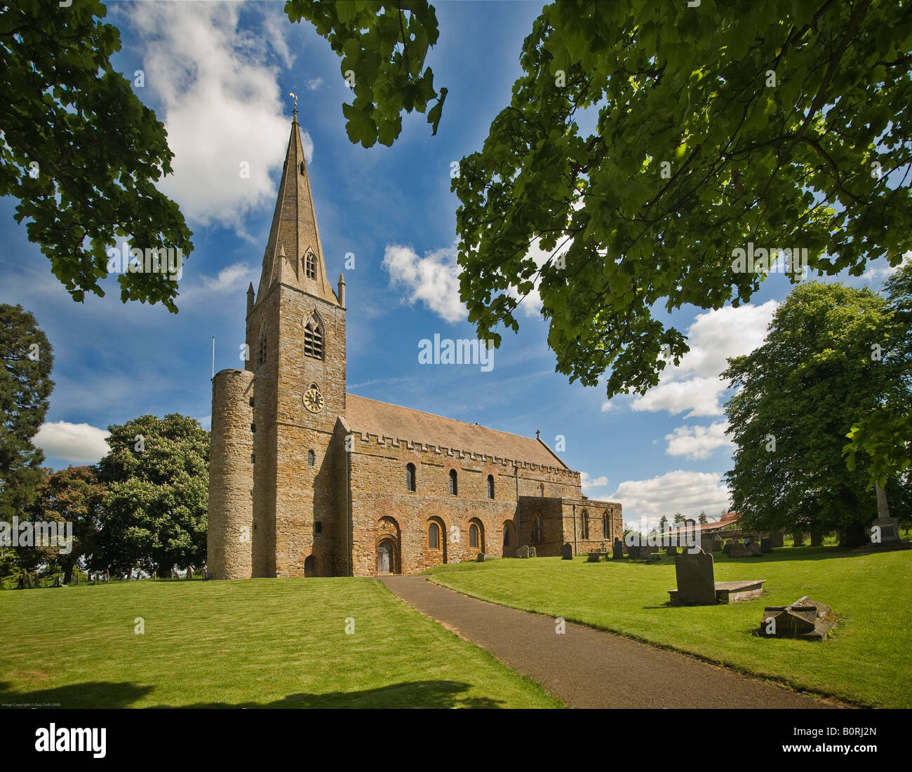 Tutti i Santi, Brixworth, Northamptonshire, un Saxon chiesa costruita nel VII secolo Foto Stock