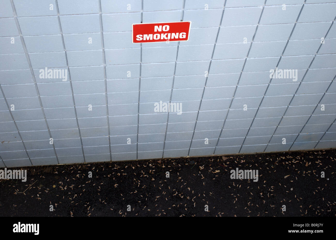 Avviso pubblico per non fumatori Foto Stock