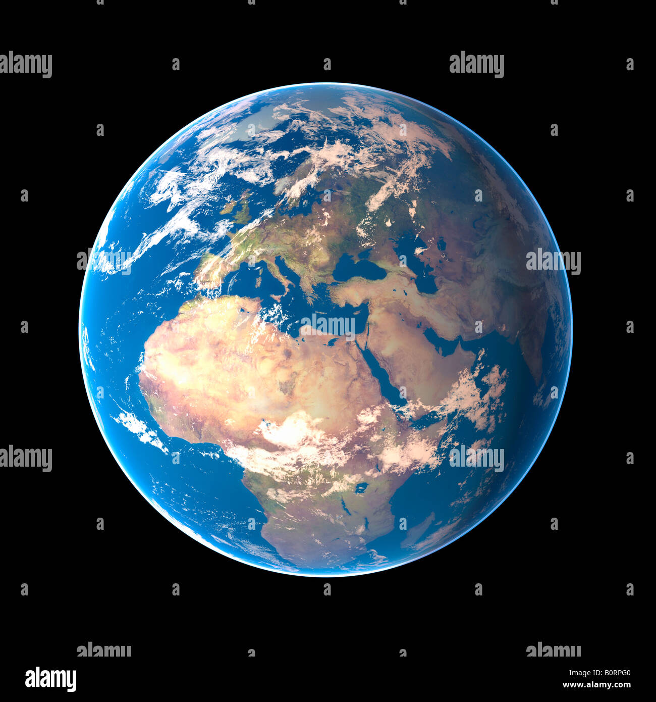 Il Pianeta Terra Su Sfondo Nero Foto Stock Alamy